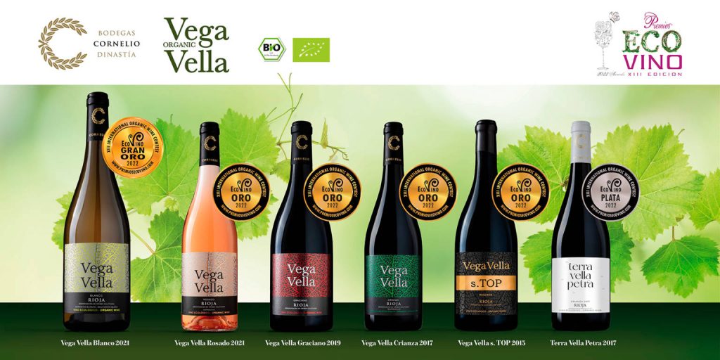 Bodegas Cornelio en La Rioja. Vinos ecológicos de Rioja. Gama de vinos Cornelio y Vega Vella.